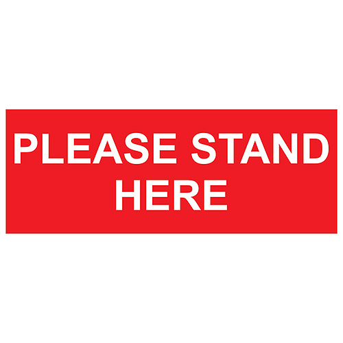 Please Stand Here 16" x 6" Decal