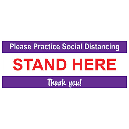 Please Practice Social Distancing 16" x 6" Decal