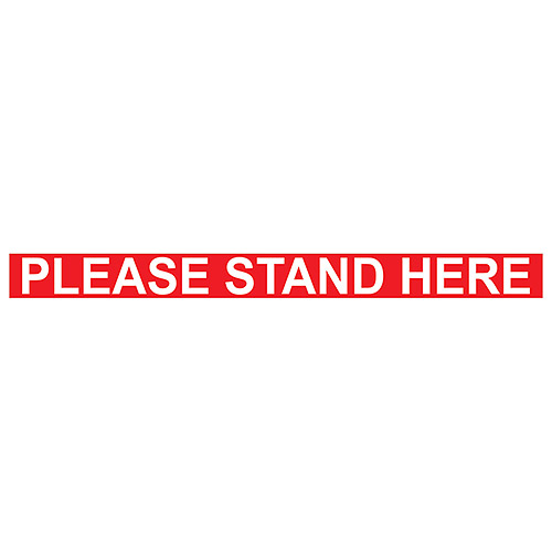 Please Stand Here 36" x 3" Decal