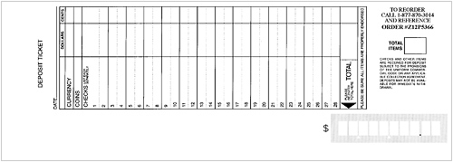 Style 1 Bookbound Deposit Tickets