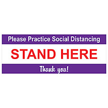 Please Practice Social Distancing 16" x 6" Decal