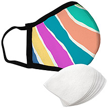 Colorful Waterfall - Standard Face Mask with Filters
