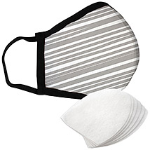 Gray Stripes - Standard Face Mask with Filters